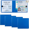4 PCS Car Registration and Insurance Holder, 10.6''×4.8'' Essential Auto Card Glove Box Organizer with Closure, Vehicle Interior Accessories Perfect for Documents, Cards