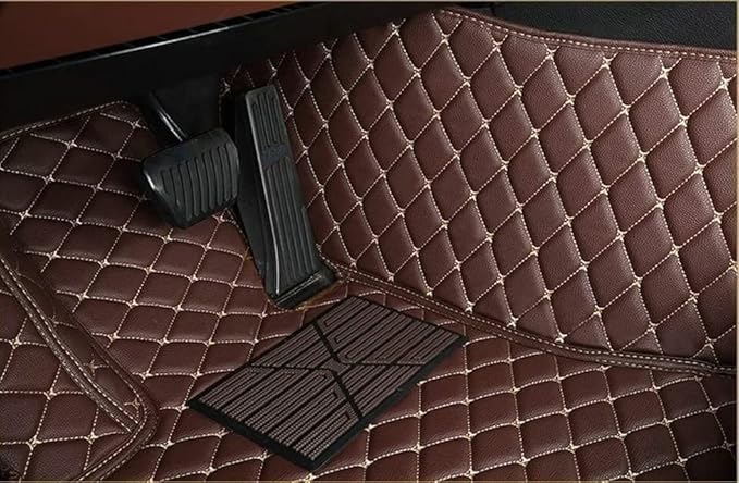 Car Floor Mats for 99% Cars, Trucks and SUVs Full Coverage Pads Protection Non-Slip Leather Floor Liners (Blue)