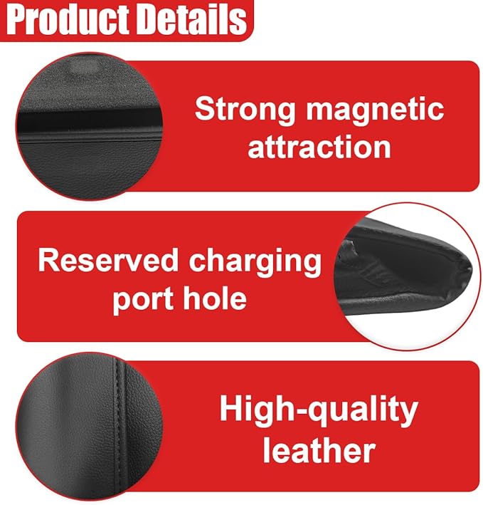 Car Seat Gap Filler Organizer, Leather Universal Gap Bag Car Storage Box for Phones, Keys, Glasses & Cards, Adjustable Front Seat Side Pocket Organizer for Cars, No Seat Belt Block (Black)