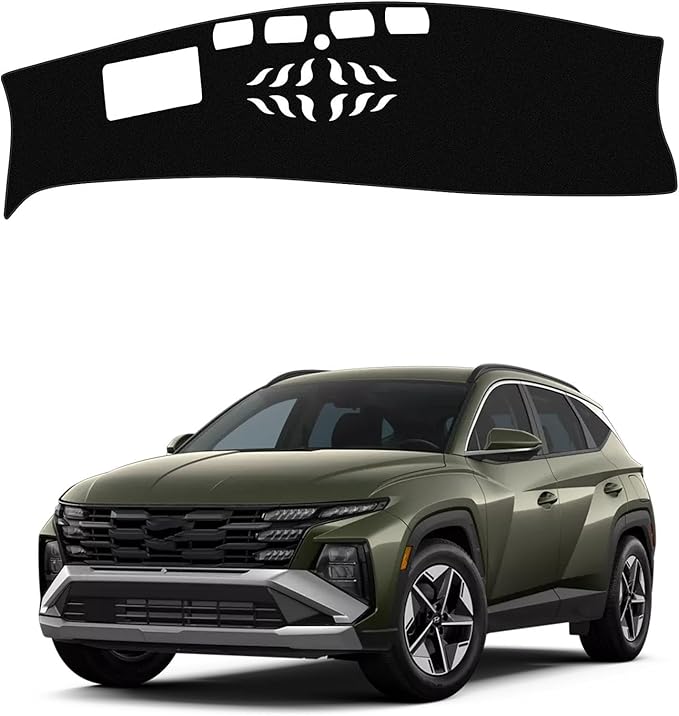 Dashboard Mat Cover for Hyundai Tucson 2025 with Hud Opening Nonslip Center Console Sunshield Glare UV Rays Protector Accessories