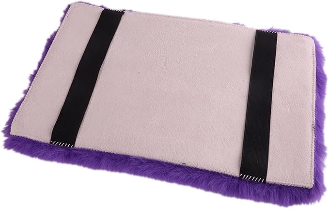 Purple Faux Fur Car Center Console Armrest Box Cover Pad, Universal Soft Cushion Mat