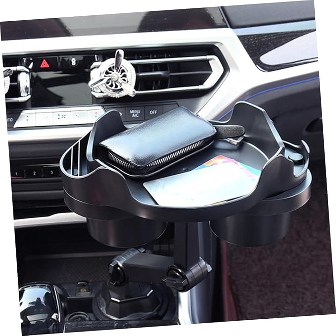Zerodeko Car Cup Holder Expander with Rotatable Tray Holder for Car Fits Vehicles Multi-Angle Design Convenient Storage for Driving