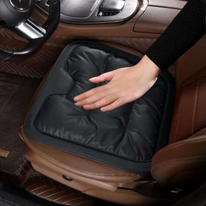 Livena Car Seat Cushion for Long Driving, Livena Lumbar Comfortable Memory Foam Car Seat Cushion, Universal Anti-Slip Seats Covers Front (Black)