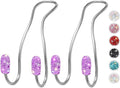 MTGOCHA Car Headrest Hooks Car Purse Hook(2 Pack),Bling Car Bag Hooks, Car Hook for Purses and Bags Cute Metal Car Purse Holder Hook, Bling Car Accessories for Women, Light Purple