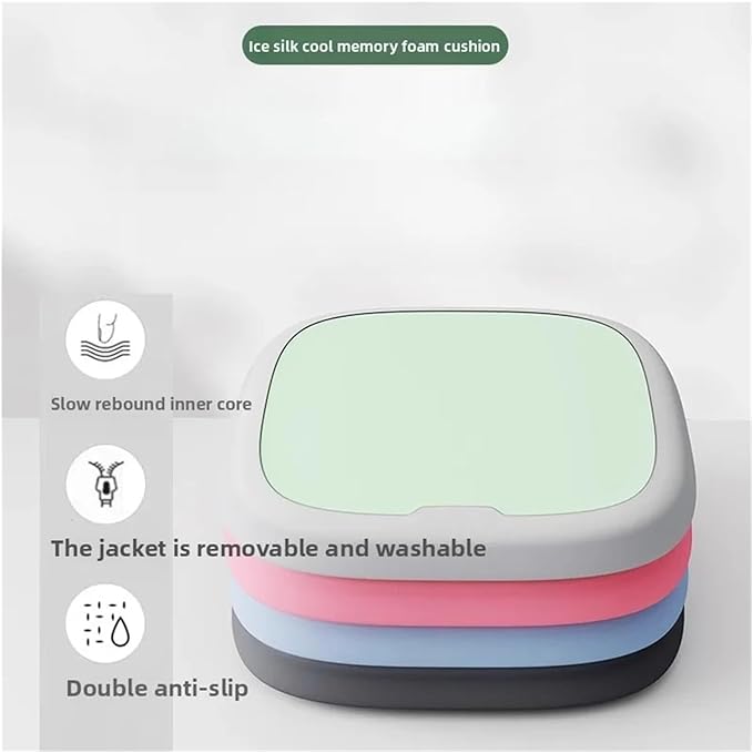 Memory Foam Car Seat Cushions with Lumbar Support - Cool and Breathable Comfort for Car and Office Use(H,40x40cm)