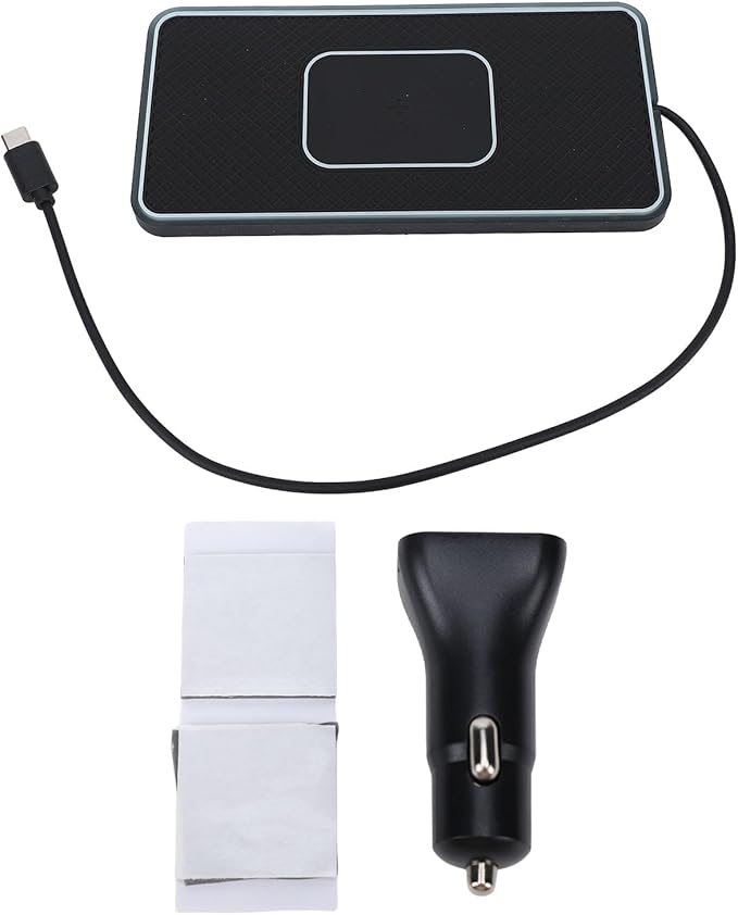 CCYLEZ Wireless Car Charging Pad, 20W Magnetic Wireless Charging with RGB LED Light, for Phone 11 12 13 14 15 16 17