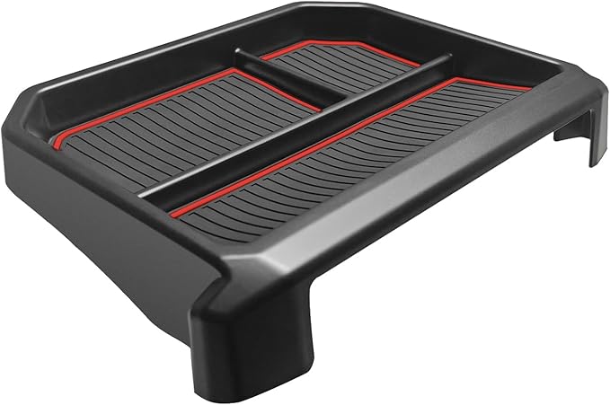 Muslogy Dashboard Storage Box Compatible with 2024 2025 Tacoma & 2025 4Runner Accessories Center Console Organizer w/ 8-inch Screen for SR SR5 TRD PreRunner TRD Sport Off-Road Pro Trailhunter (Red)
