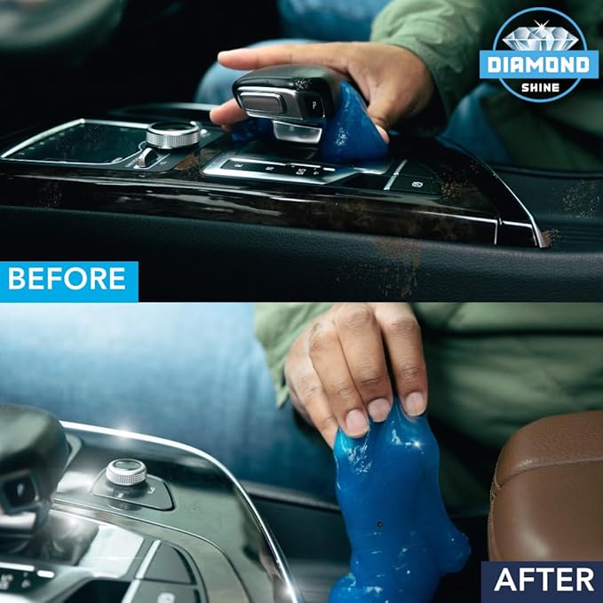 Diamond Shine Car Detailing Gel - Remove Particles, Lint, Debris, Dust - Air Vent, Cupholder, Dashbord, Gear Shifter, Console, Keyboards