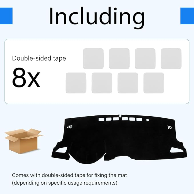 Dash Cover Compatible with Toyota Corolla 2019-2025 LE Full Set, Dashboard Cover Mat and Center Console Cover Pad, Custom Fit Sunshield Protector Interior Car Accessories (NOT fit Corolla Cross)