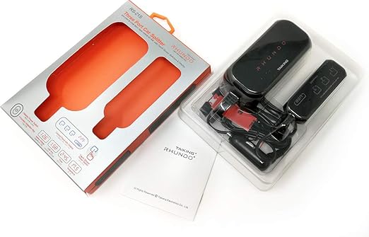 RS-21S 3-way Car Cigarette Lighter Splitter/Adapter/Charger + 2 USB 3.4Amp, with Remote Touch Sensor Switch