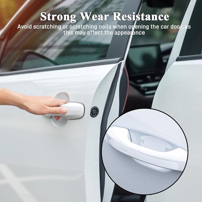 8PCS Car Door Handle Scratch Protector, Door Handle Protectors for Vehicles, Car Transparent Anti-Scratch Protection Film, Universal Waterproof Automotive Accessories Fit for Most Cars (8PCS)