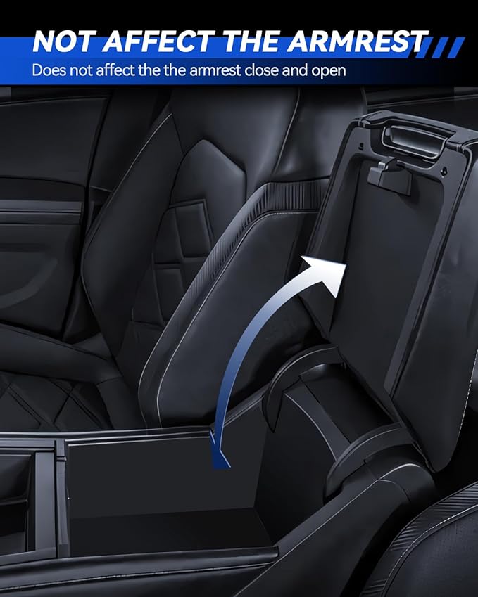 Armrest Cover for 2024 2025 2026 Volkswagen Atlas SE, SE with Technology, SEL, SEL Premium R-Line Accessories Center Console Middle Lid Pad Protector for Car Elbow Rest-Thickened