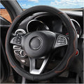 LoyaForba Car Steering Wheel Cover, Non-Slip Microfiber Leather Steering Wheel Cover, Breathable Vehicle Soft Handle Protector, Universal Automotive Interior Accessories for Women Men Girls (Orange)