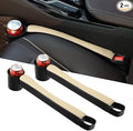 Supin 2 Prices Car Seat Gap Filler Pad PU Leather Console Side Pocket Organizer and one Cup for Cellphone Wallet Coin Key (Black+Beige)