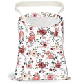 Rose Floral Print Car Trash Bag Hanging Garbage Bag with Snap Buttons Car-Back Seat Trash Storage Portable Dustbin for Car Interior Accessories Travel Camping