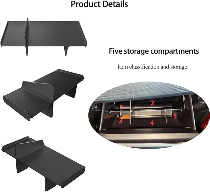USSDE Glove Box Organizer for Ford Maverick 2022 2023 2024 2025 Car Storage Organizers Upgrade ABS GloveBox Insert Compartment Tray Partition Divide Space Accessories (Glove Box)