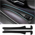 2PCS Car Seat Gap Filler - Elastic Car Seat Gap Filler Organizer Universal for Car Truck Suv Between Seat and Console - Prevent Items from Droping - Add Style to Your Car Accessories (Black/2pcs)