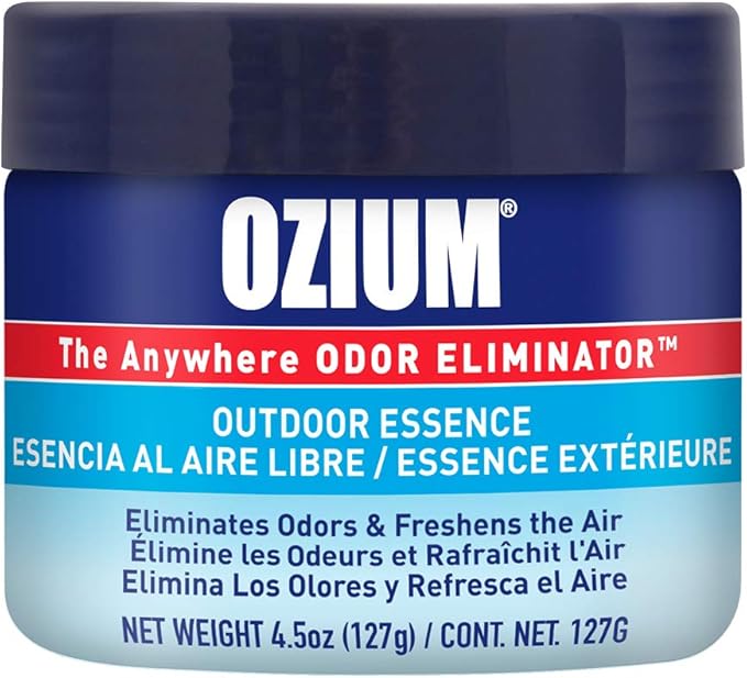 Ozium 4.5 Oz. 1 Pack Odor Eliminating Gel for Homes, Cars, Offices and More, Outdoor Essence