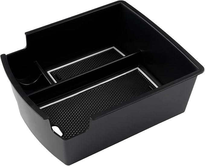 SKTU for 2018 2019 2020 2021 2022 2023 Hyundai Kona Center Console Organizer Insert ABS Black Materials 2023 Kona OS Tray Armrest Box Glove Secondary Storage Box with Coin and Glass Holder (White)