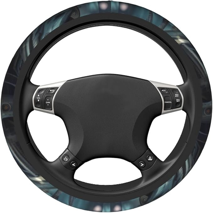Future Robot Steering Wheel Cover. Car Decor,Anti-Slip,Sweat Absorption,Easy Carry, Universal 15 Inch