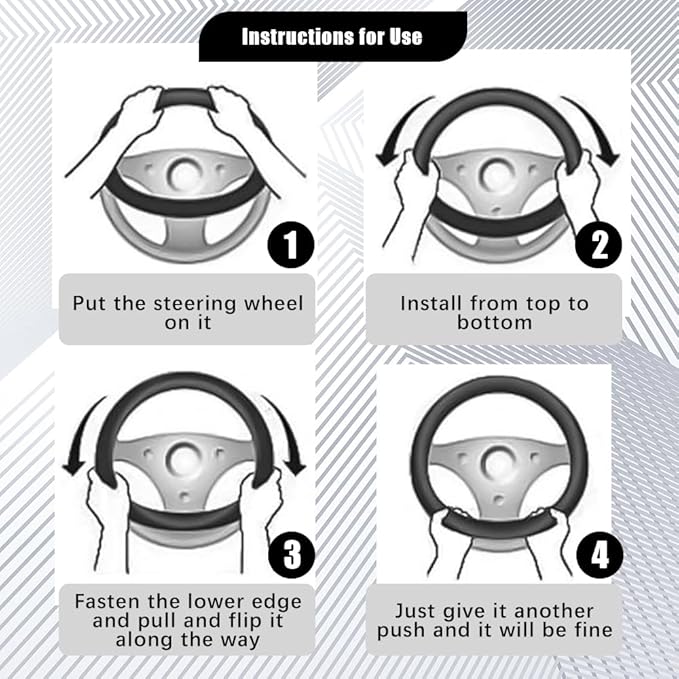 Car Steering Wheel Cover, Steering Wheel Accessories, Breathable Microfiber Leather Auto Wheels Protector, Universal 15 Inch Anti-Slip Protector Car Accessories for SUV Sedan Truck (Beige)