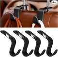 4PCS Car Seat Headrest Hook, Multifunctional Vehicle Seat Back Hanger Holder for Purse Handbag Umbrella, Automotive Interior Backseat Storage Organizer, Universal for SUV Van Truck (Black)