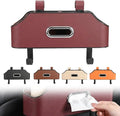 3-in-1 Car Backseat Organizer, 2026 Multifunctional Car Back Seat Storage Organize Box with Cup Holder Tissue Box, for Hold Phones, Snacks, Drinks, Handbags (Red)