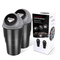 Cup Holder Trash can for car with Lid, Mini Garbage Cans for Back seat Leakproof Vehicle Automotive Cup Holder Car trashcan, Small Trash Bin for Automotive Office Home Kitchen (GREY002)