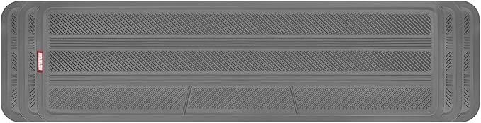 Motor Trend Heavy Duty Rear Back Seat Floor Mats 2nd or 3rd Row Floor Mat for Car, SUV & Van - All Weather SUV Gray Runner Rubber Mat - Floor Runner Back Row Floor Mat Interior Accessories 57x15