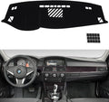 TUCAREST Dash Cover Fit for 04-10 BM-W 5 Series/ 525i 525xi 528i 528xi 530i 530xi 535i xDrive 535xi 545i 550i Nonslip Car Dash Board Mat Sunshade No-Glare and Slip Pad Carpet Sunshield Flannel Black