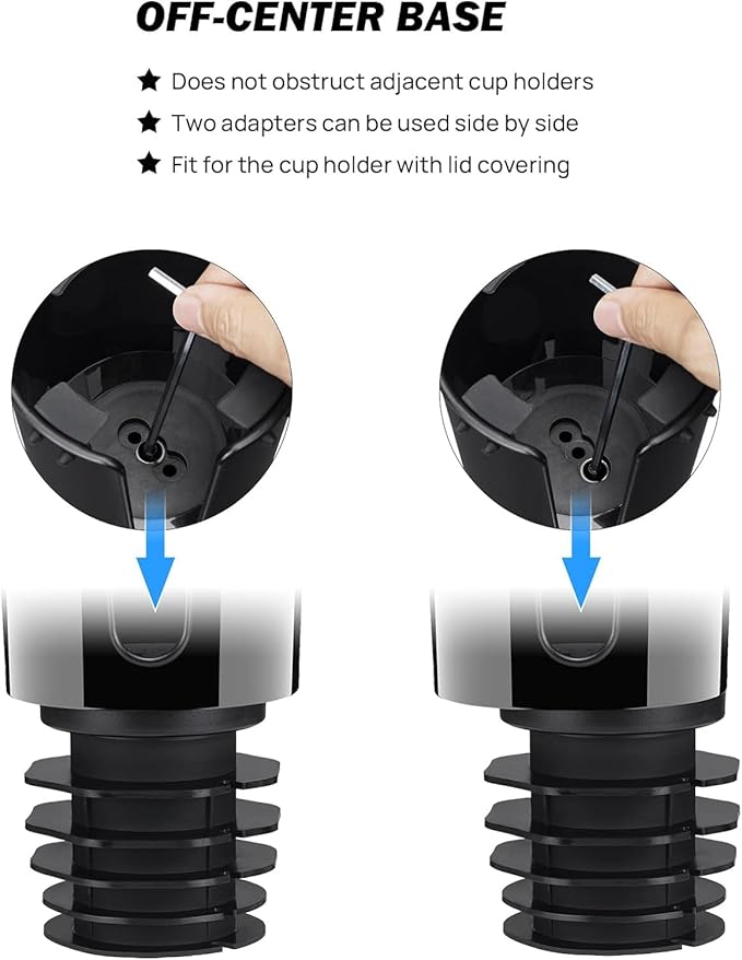 JOYTUTUS Cup Holder Tray, 10 inch Car Food Tray for Eating with Phone Holder, Car Cup Holder Expander and 360° Rotating Car Cup Holder Tray Table fit in 2.75-3.25 inch Car Holder, Travel Essentials