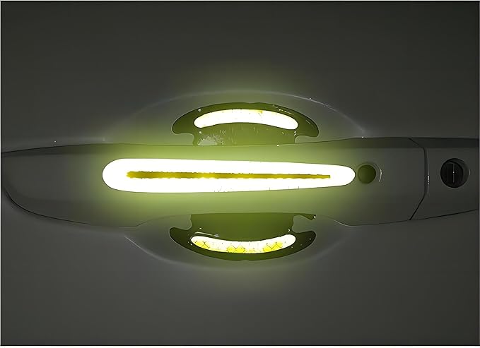 Car Door Protector-Door Handle Shielding Film, Door Dampening Pads, and Door Corner Guards for All Car Models - Noise Reduction & Anti-Scratch Solution (Green)