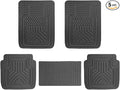 Mandark Car Floor Mats Full Set, 5PCS Deep Dish All Weather Waterproof Heavy Duty Vehicle Pad, Automotive Interior Protection Flooring Liner Accessories, Universal for SUV Sedan Truck (Black)