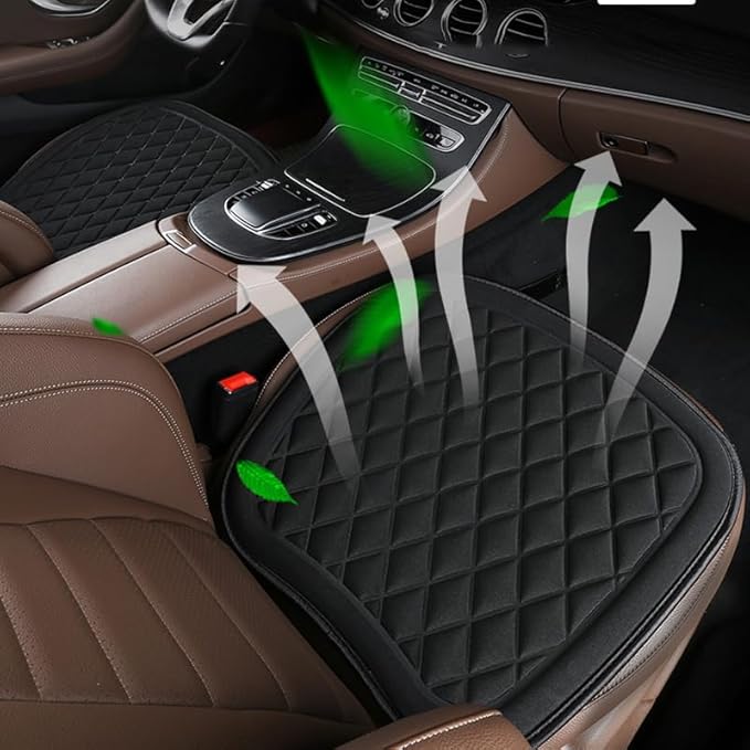 Premium Car Seat Cushion for BMW X1/X2/X3/X4/X5/X6/X7/X8/Z4, Sciatica and Back Pain Relief for Long Drives, Breathable Washable Car Decor Cover,A Black-1 Front Row