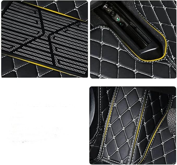 Custom Car Floor Mats Fit for 99% Sedan SUV Sports Car Full Coverage Pads Leather Floor Liners Mat Women Men (Light Brown)
