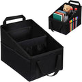 Car Seat Organizer for Front & Back Seat, Passenger Seat Storage Caddy with Divider, Mesh Pockets & Handles, Foldable Waterproof Car Organizer for Kids & Adults