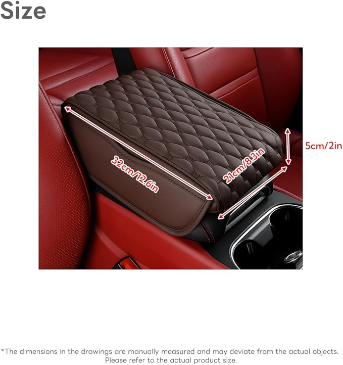 Civenhhd Car Armrest Pad, Universal Armrest Cushion Pad, Leather Armrest Box Pad