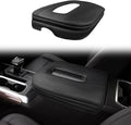 Muslogy Center Console Armrest Cover Compatible with Chevy Silverado & GMC Sierra 1500 2500 3500 2022-2025 Armrest Pad Arm Rest Cushion Vegan Leather Protector 1-Inch Extra Thick(Bucket Seat ONLY)