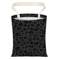 Cute Car Trash Can, Hanging Canvas Car Back Seat Organizer and Storage Bag, Funny Car Trash Bag For Travelling, Outdoor Cute Black Grey Leopard