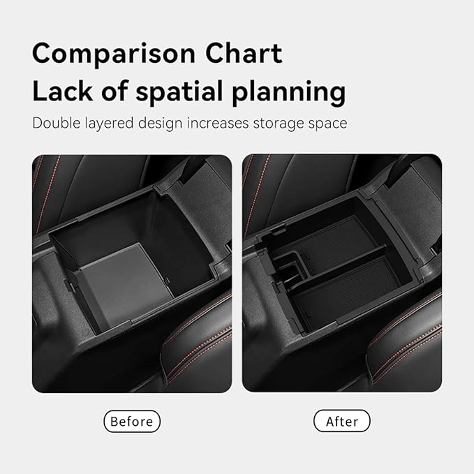 Center Console Organizer for 2025 Ford Bronco - 4 Door Full Size Ford Bronco Center Console Armrest Storage Box for Ford Bronco Accessories 2025 Upgraded Tray (Not for 2-Door & Bronco Sport)