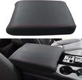 Armrest Cover for Honda Pilot Accessories 2023-2025 / Passport Accessories 2024-2026 / Ridgeline Accessories 2024 2025 Center Console Leather Pad Arm Rest Protector Cushion (Red Stitches)