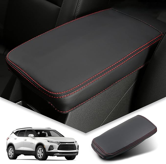 BIBIBO 2024 2025 2026 Chevy Blazer Arm Rest Cover for 2019-2025 2026 Chevy Blazer Center Console Armrest Cover,2025 Blazer Auto Arm Rest Pad Seat Box Cover,2025 Blazer Arm Rest Cover Accessories