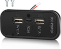3 Ports 12V RV USB Outlet 45.5W, Gibbab PD3.0 Type-C Quick Charge & Dual A Port 3.1A Panel Wall Mount, Automotive Car Socket Charger Adapter for RV Marine Boat Bus ATV Motorcycle Truck
