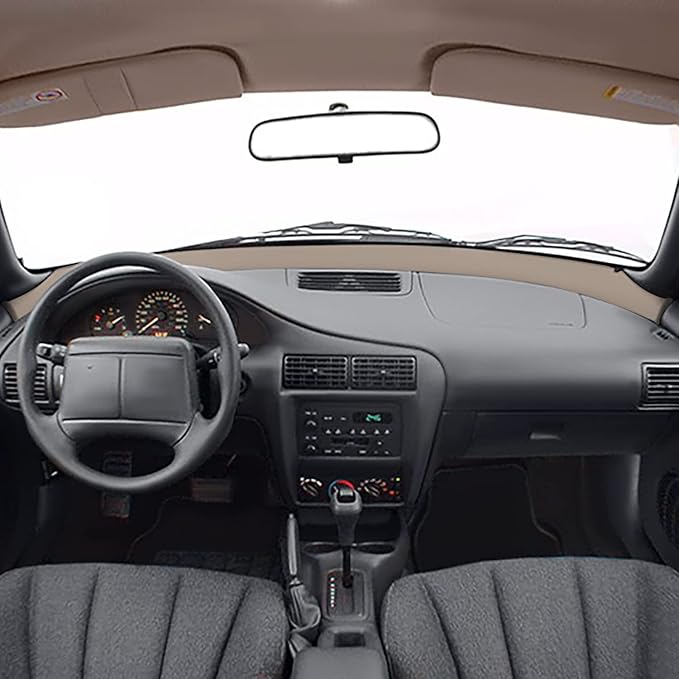 DNA MOTORING Dash Cover Overlay Compatible with 95-05 Cavalier, Medium Neutral/Tan Dash Board Cover Cap Bezel, ZTL-Y-0236