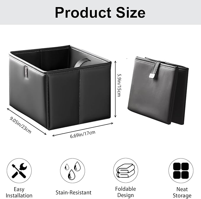 Car Backseat Organizer, Large Capacity Foldable Waterproof and Leak-Proof Garbage Bin Storage Bag, Travel Accessories for Car Interior Organization