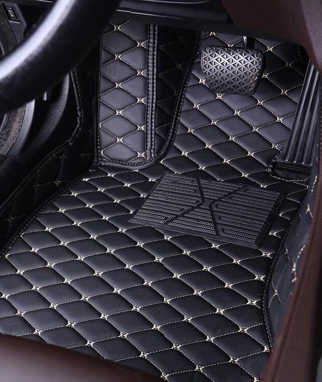 Car Floor Mats for 99% Cars, Trucks and SUVs Full Coverage Pads Protection Non-Slip Leather Floor Liners (Full Black)