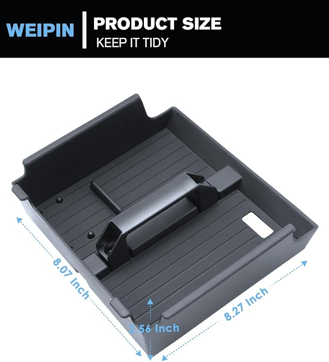 WEIPIN for 2Pcs Center Console Armrest Organizer Tray ABS Materials& Silicone Cup Holder Insert Compatible with 2025-2026 Toyota 4runner - 6th Gen 4Runner
