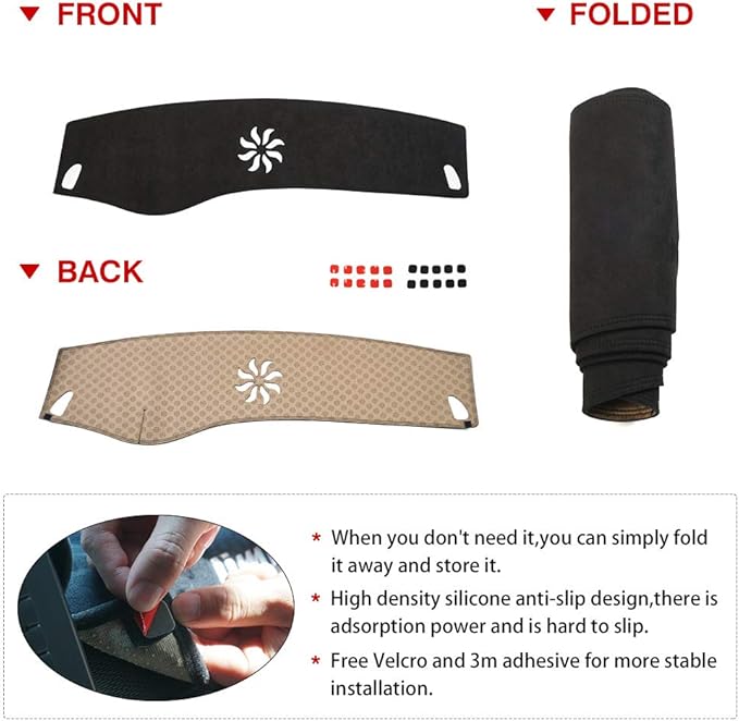 Cartist Suede Dash Mat for Mercedes Benz GLC 2016-2021 2022 Dash Cover Nonslip Dashboard Mat Protector Sunshade No Glare