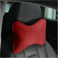 Car Neck Pillow, Soft Comfortable Memory Foam Auto Headrest Pillow Cushion with Adjustable Strap, Breathable Ergonomic Design Car Neck Pain Relief Cushion, Universal for Vehicles (Red)