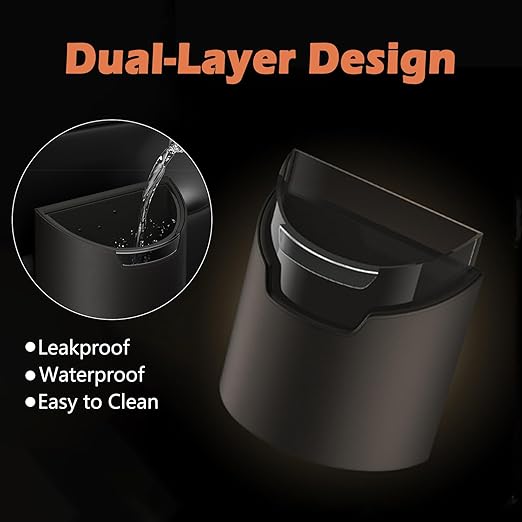 LoopTime Leakproof Car Trash Can,Mini Car Trash Bin for SUV and Truck,Small Removable Liner Garbage Can,Waterproof Automotive Trash Can for Vehicle,Home,Office,Multipurpose,Easy to Clean (Black)